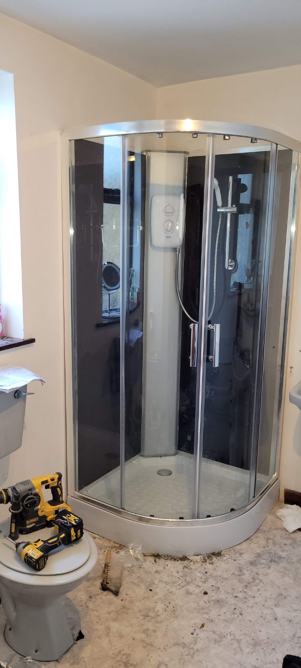 Electric Shower Wiring and Unit control Installation